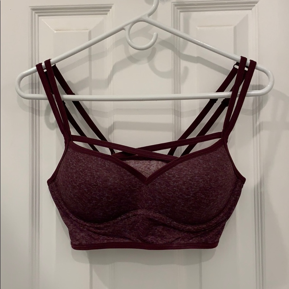 VS PINK size M maroon sports bra